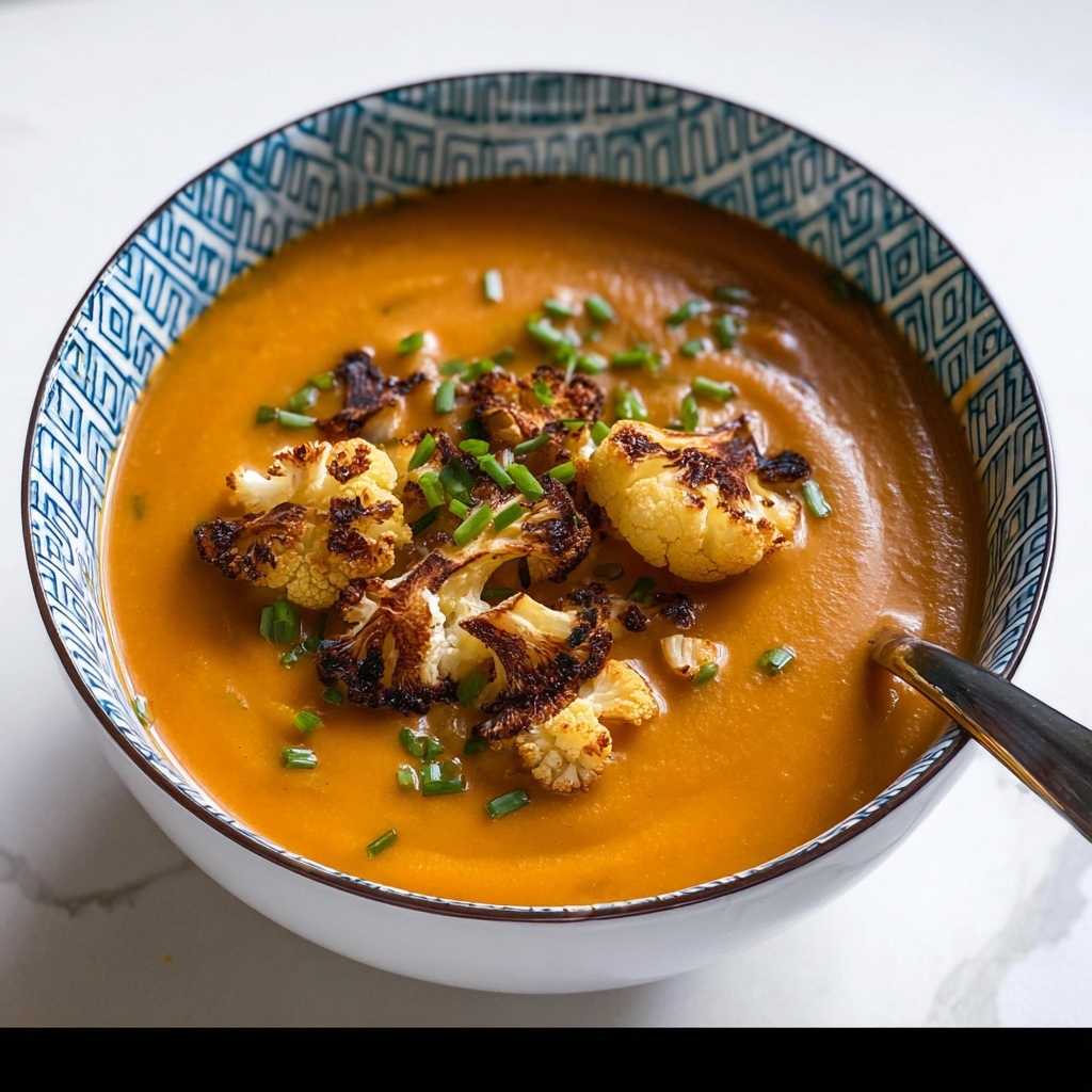 Sweet Potato Soup with Roasted Cauliflower Crumbles Recipe - Recipe Image