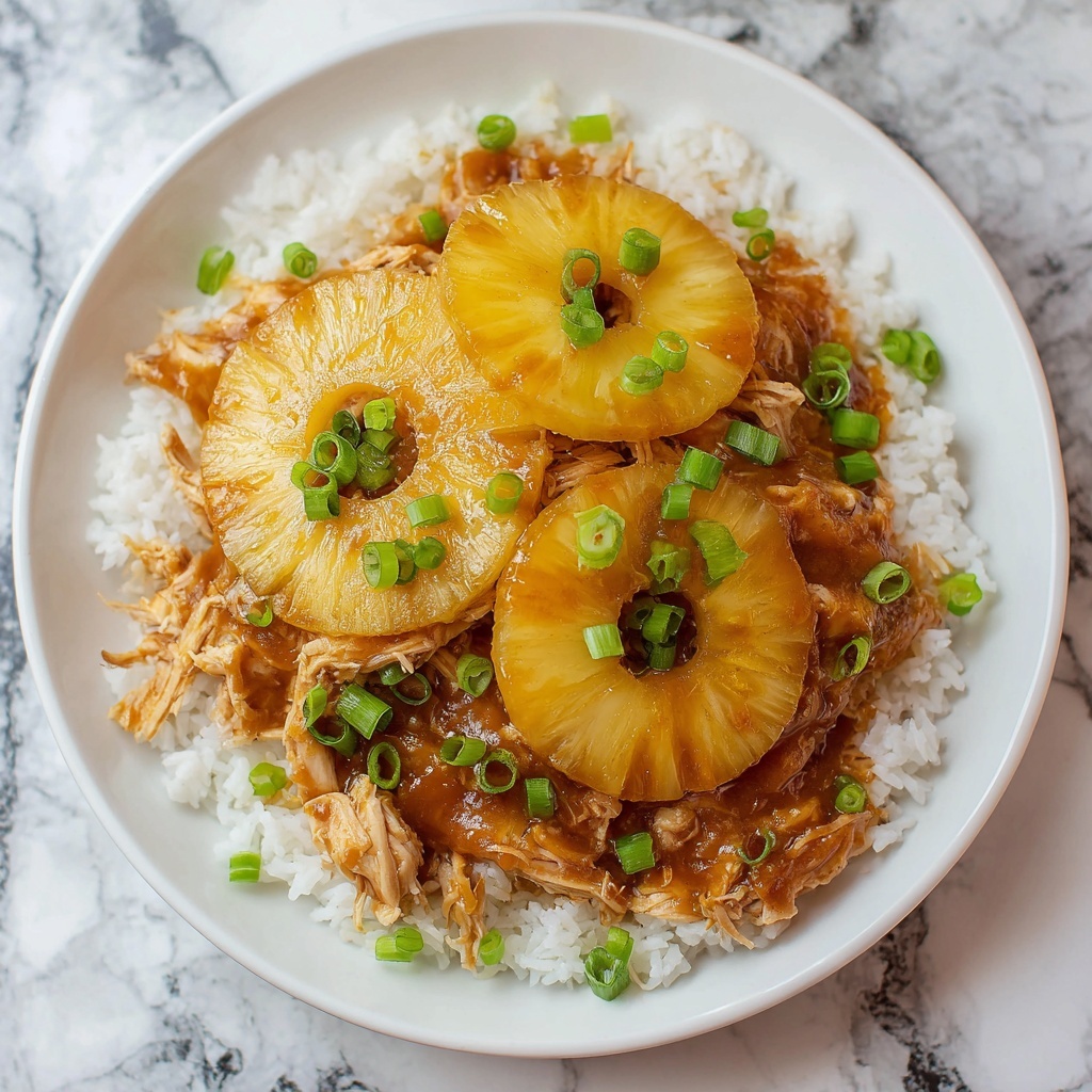 4-Ingredient Slow Cooker Chicken & Cream Cheese with Pineapple Rings Recipe - Recipe Image