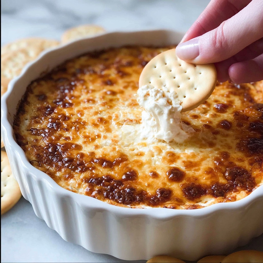 Hot Onion Dip with Cream Cheese, Parmesan, and Swiss Cheese Recipe - Recipe Image