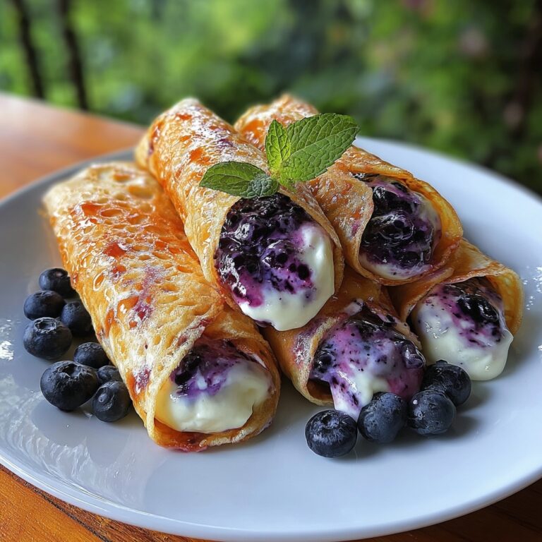Blueberry Cream Cheese Egg Rolls: A Sweet and Crispy Dessert Twist Recipe