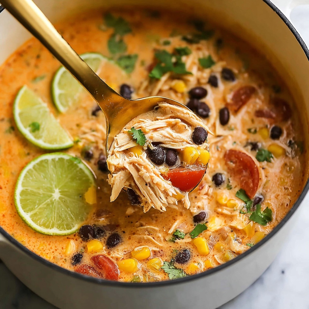 Creamy Chicken Enchilada Soup Recipe - Recipe Image