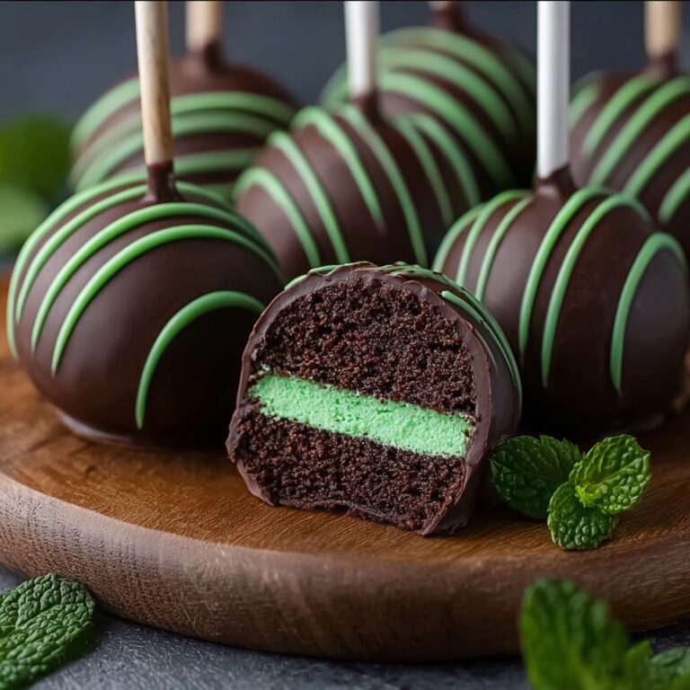 Dark Mint Chocolate Cheesecake Pops Recipe