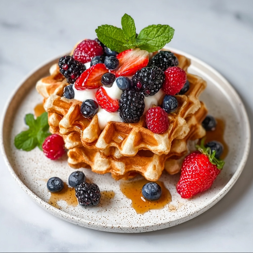 Overnight Almond Oatmeal Waffles Recipe - Recipe Image