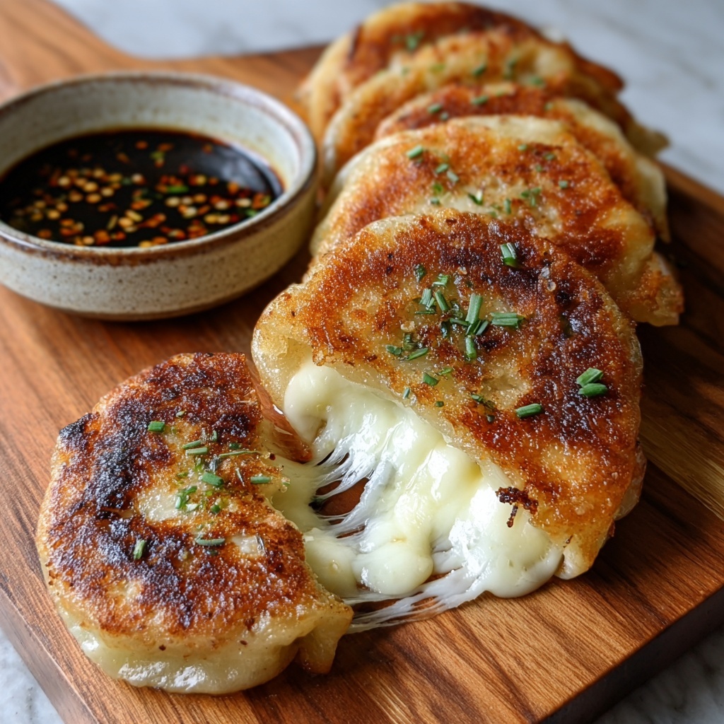Kimchi Cheese Hotteok: Savory Fried Korean Pancakes Filled with Kimchi and Mozzarella Recipe - Recipe Image