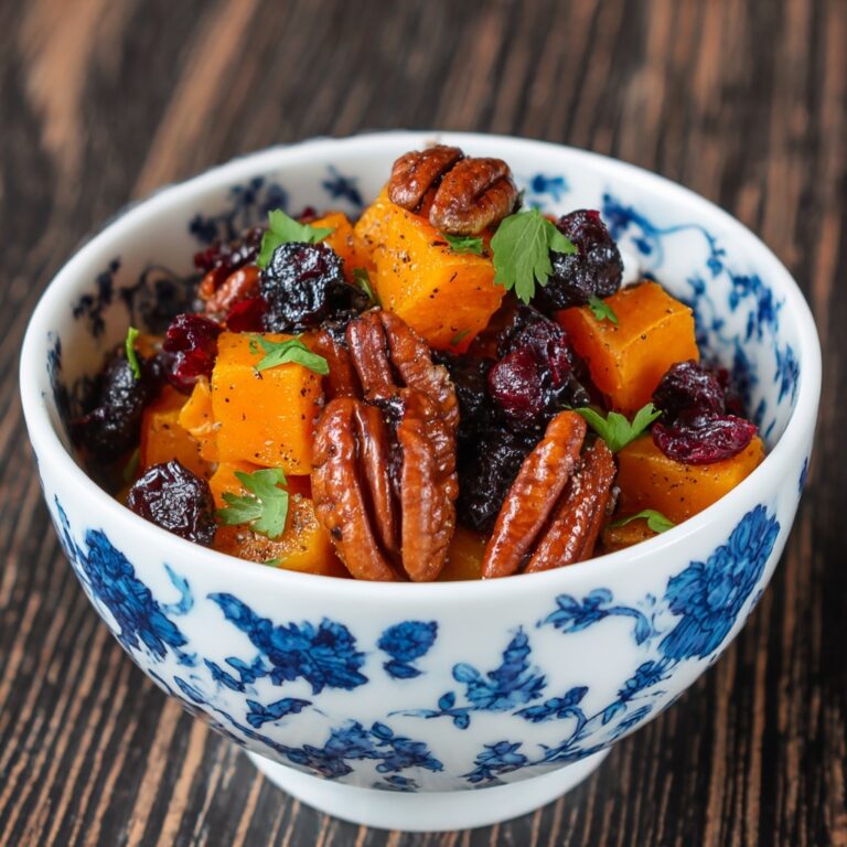 Roasted Butternut Squash with Cranberries and Pecans Recipe