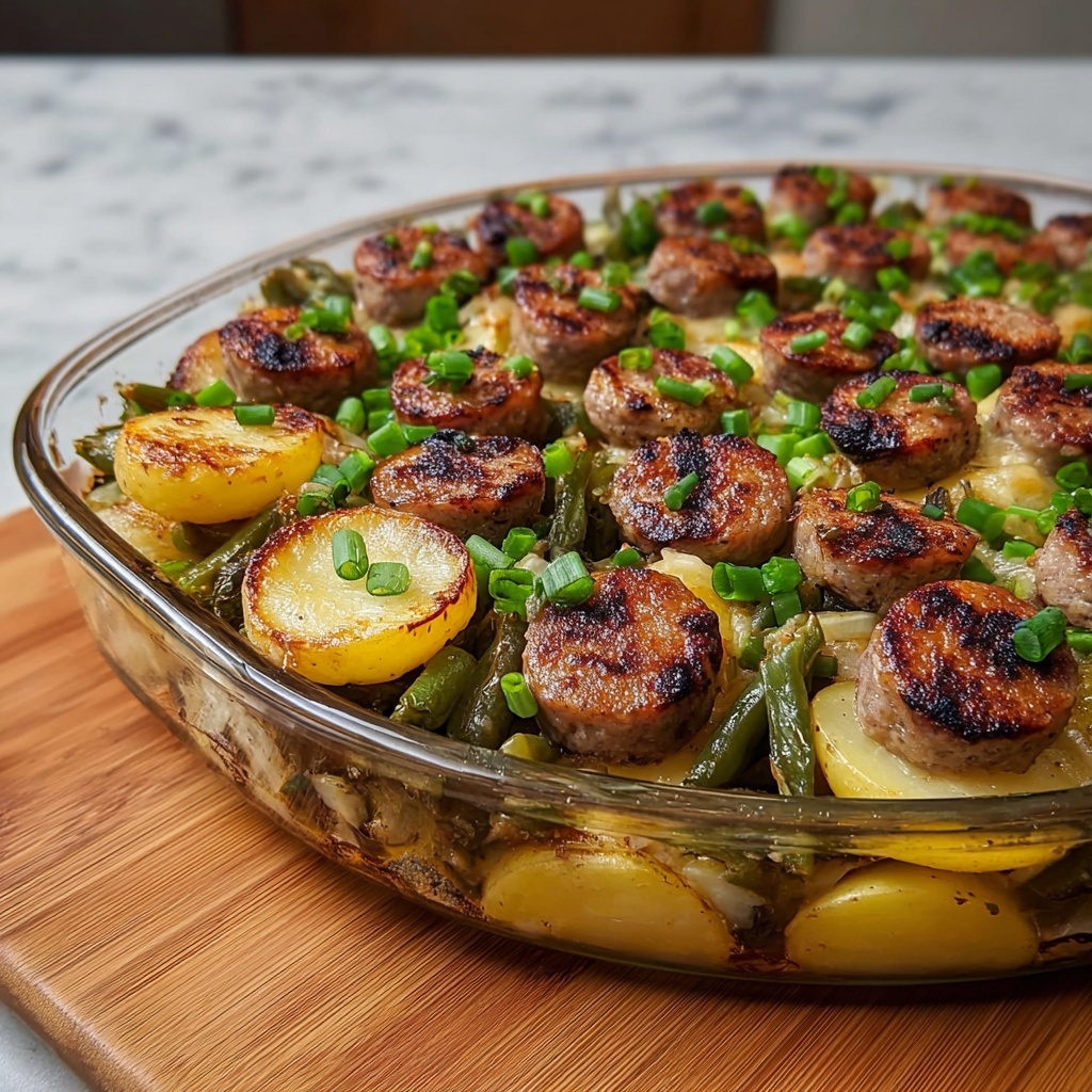 Sausage Green Bean and Potato Casserole Recipe - Recipe Image