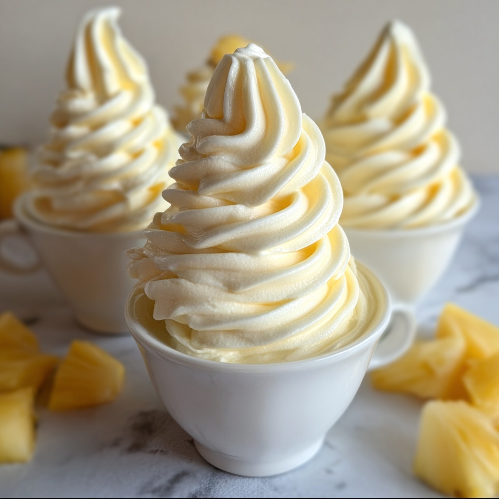 Homemade Pineapple Soft Serve Ice Cream Recipe - Recipe Image
