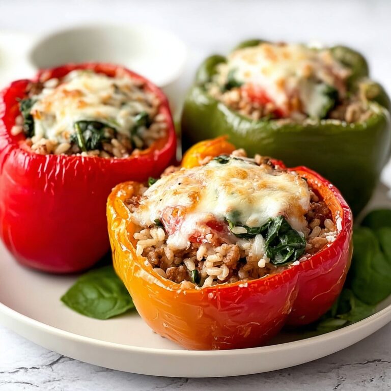 Turkey & Spinach Stuffed Peppers Recipe