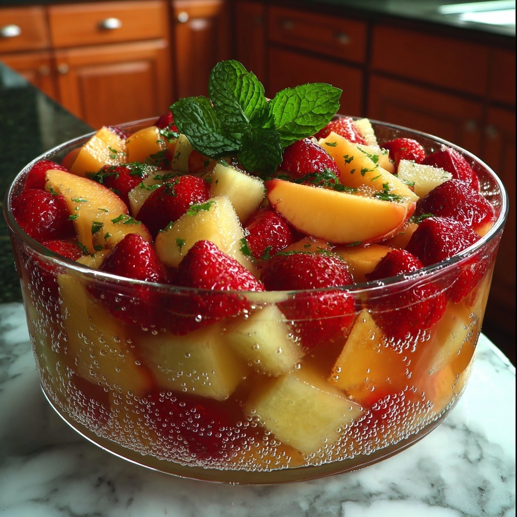 Summer Peach Fruit Salad: A Refreshing Summer Treat Recipe - Recipe Image
