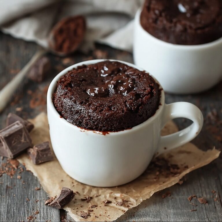 Microwave Mug Brownie with Chocolate Chips and Vanilla Recipe