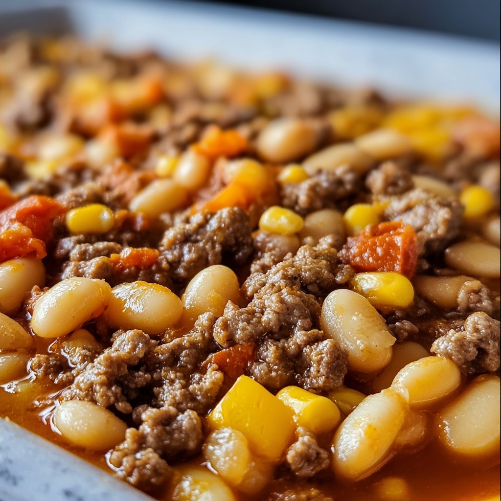Baked Beans & Ground Beef Casserole Recipe - Recipe Image
