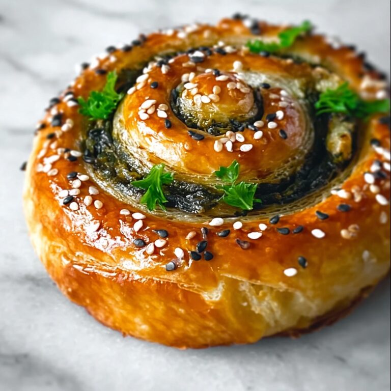 Flaky Spinach and Cheese Spiral (Spanakopita) Recipe