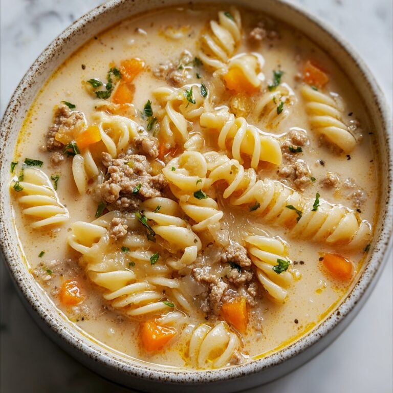 One-Pot Macaroni Cheeseburger Soup Recipe