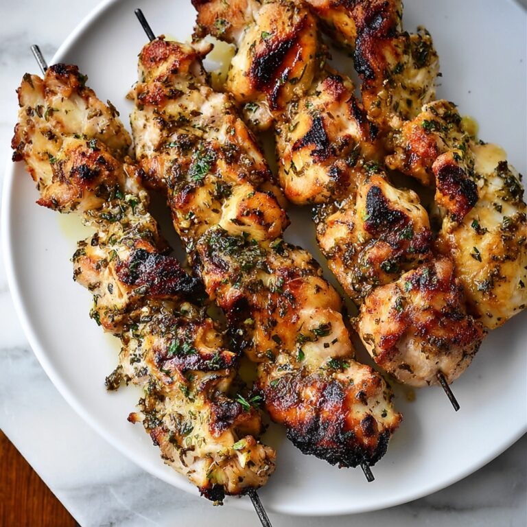 Garlic Parmesan Chicken Kebabs Recipe