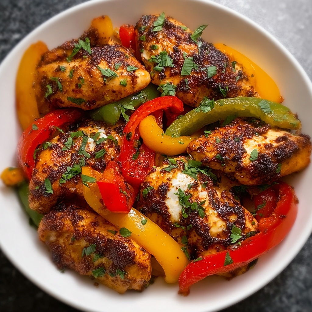 Cajun Chicken with Bell Peppers Recipe - Recipe Image