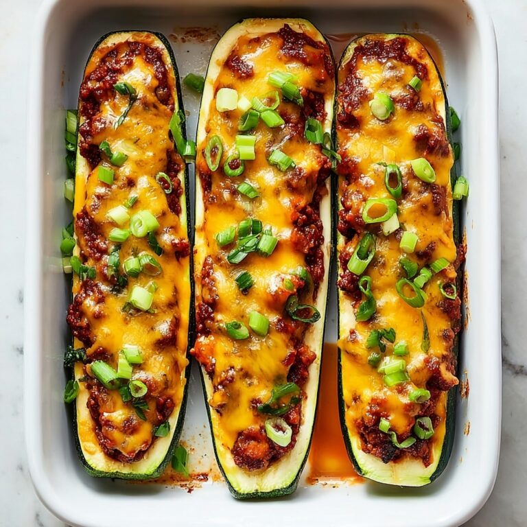 Cheesy BBQ Chicken Stuffed Zucchini Boats Recipe