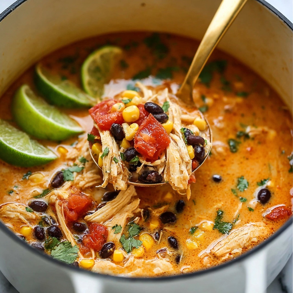 Creamy Chicken Enchilada Soup Recipe - Recipe Image