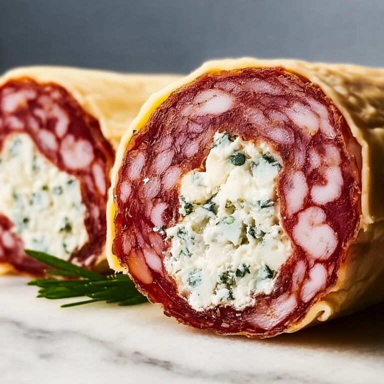 Delicious Cheese Salami Roll Ups: Quick Party Appetizers Recipe