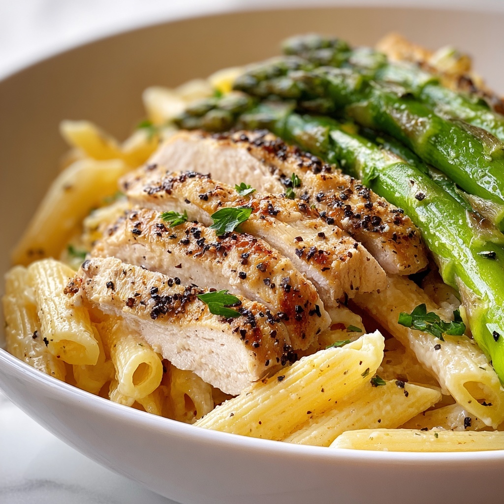 Chicken and Asparagus Pasta Recipe - Recipe Image