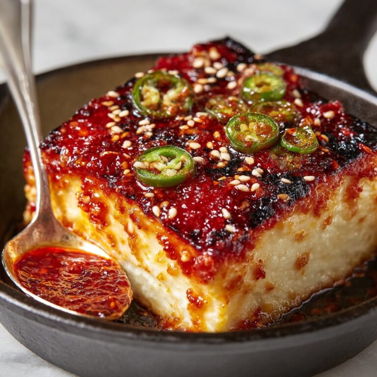Swicy Baked Feta with Gochujang Honey Glaze Recipe