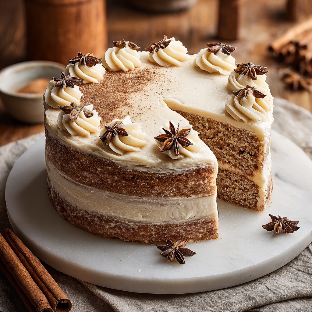 Chai Spice Layer Cake with Cream Cheese Frosting Recipe - Recipe Image
