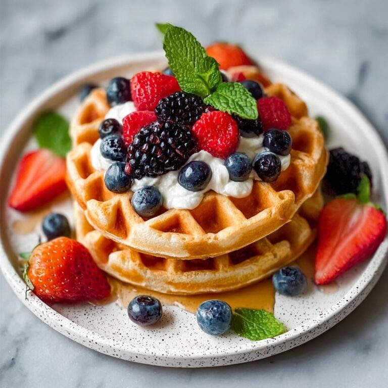 Overnight Almond Oatmeal Waffles Recipe