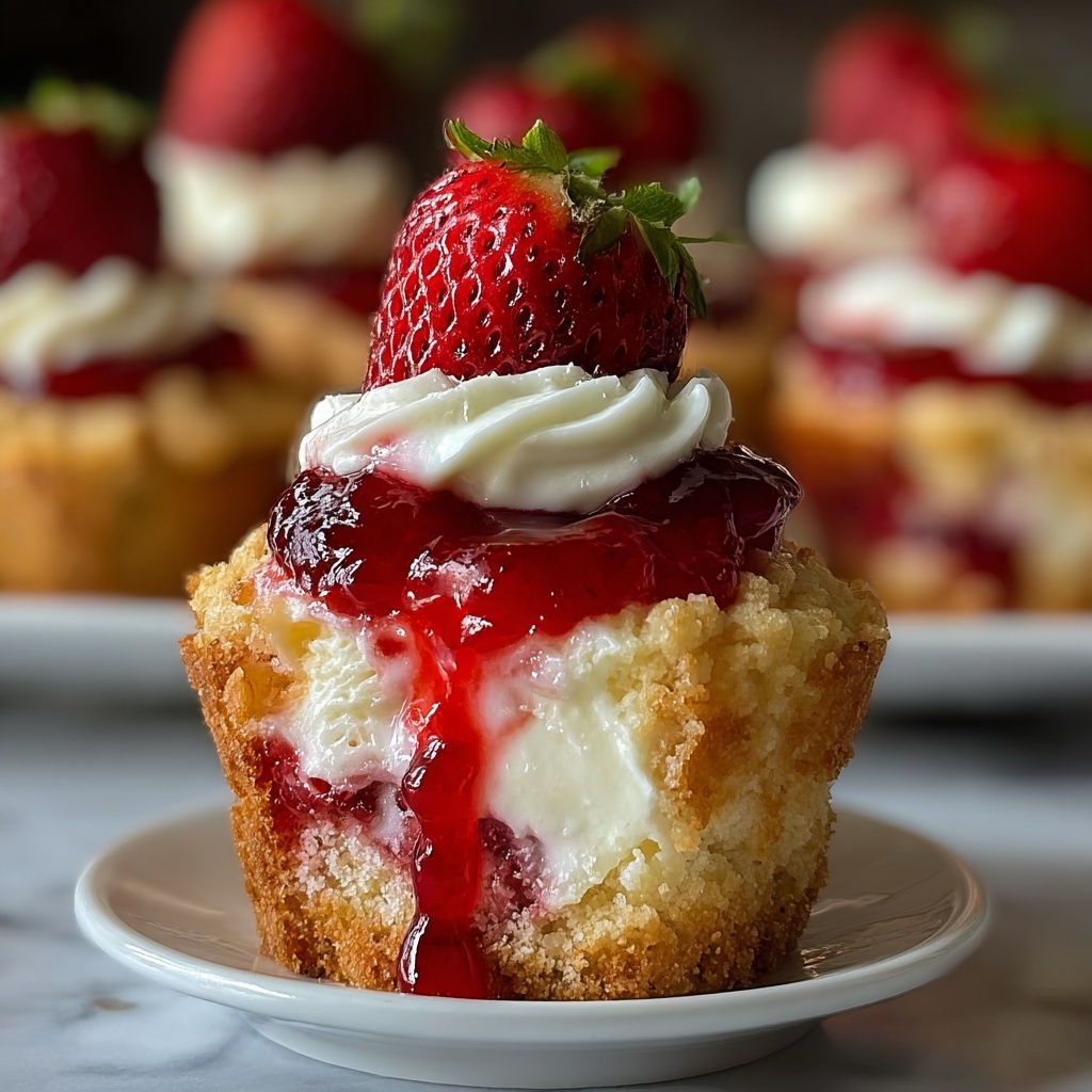 Mini Strawberry Cheesecake Cupcakes Recipe - Recipe Image