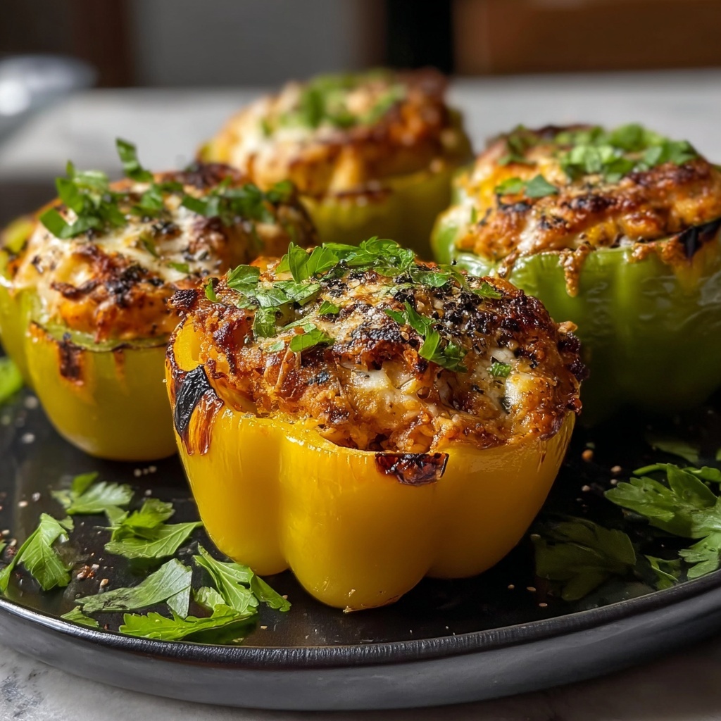Buffalo Chicken Stuffed Peppers Recipe - Recipe Image
