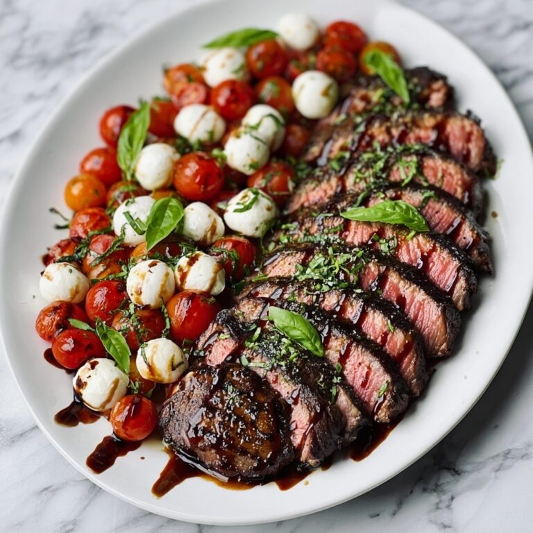 Balsamic Caprese Grilled Flank Steak Recipe
