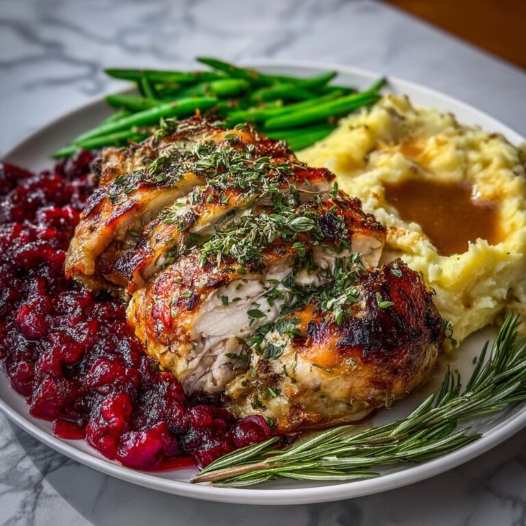 Thanksgiving Roast Turkey with Traditional Sides Recipe