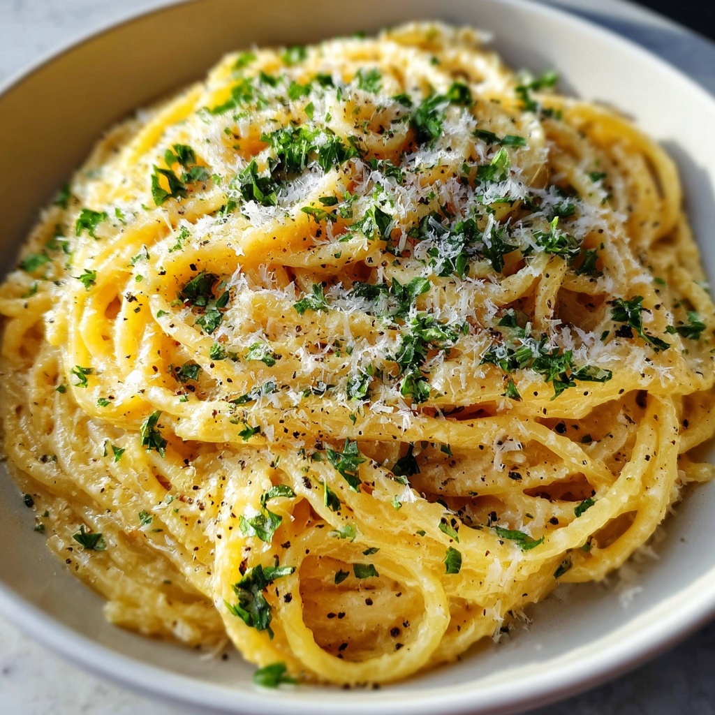 One Pot Lemon Garlic Parmesan Pasta Recipe: 5-Minute Bliss Recipe - Recipe Image