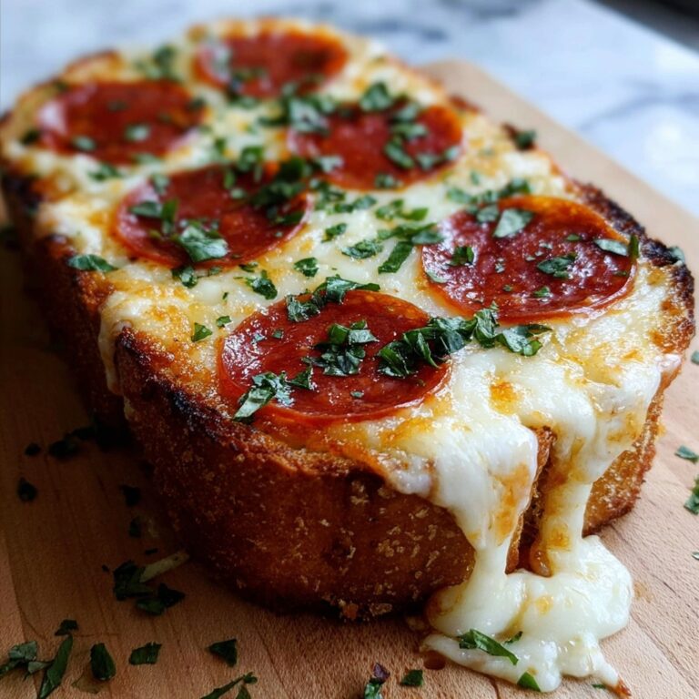 Homemade Pepperoni Garlic Bread Recipe