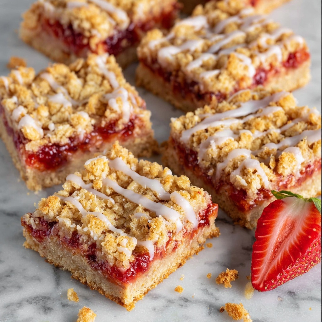 Healthy Strawberry Oatmeal Bars Recipe - Recipe Image