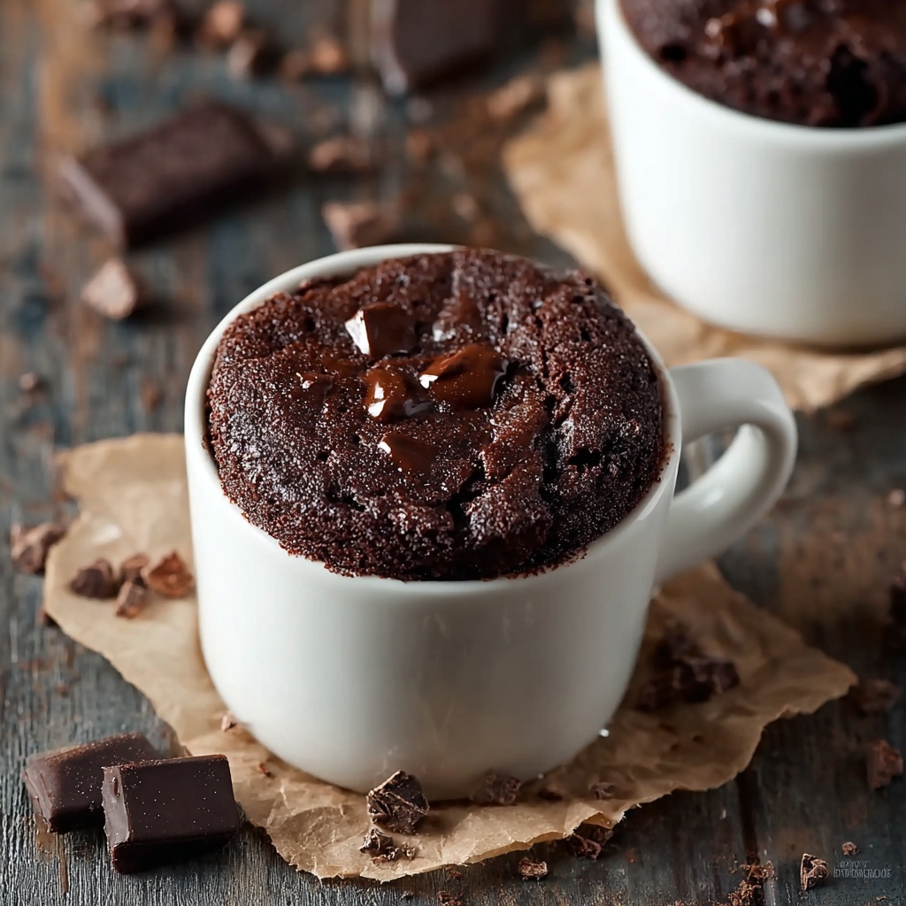 Microwave Mug Brownie with Chocolate Chips and Vanilla Recipe - Recipe Image