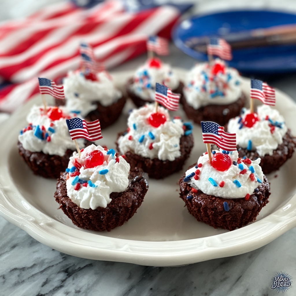 Patriotic Brownie Bombs Recipe - Recipe Image