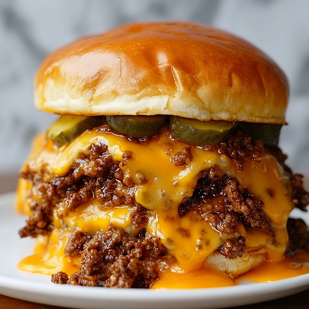 Crockpot Cheeseburgers Recipe - Recipe Image