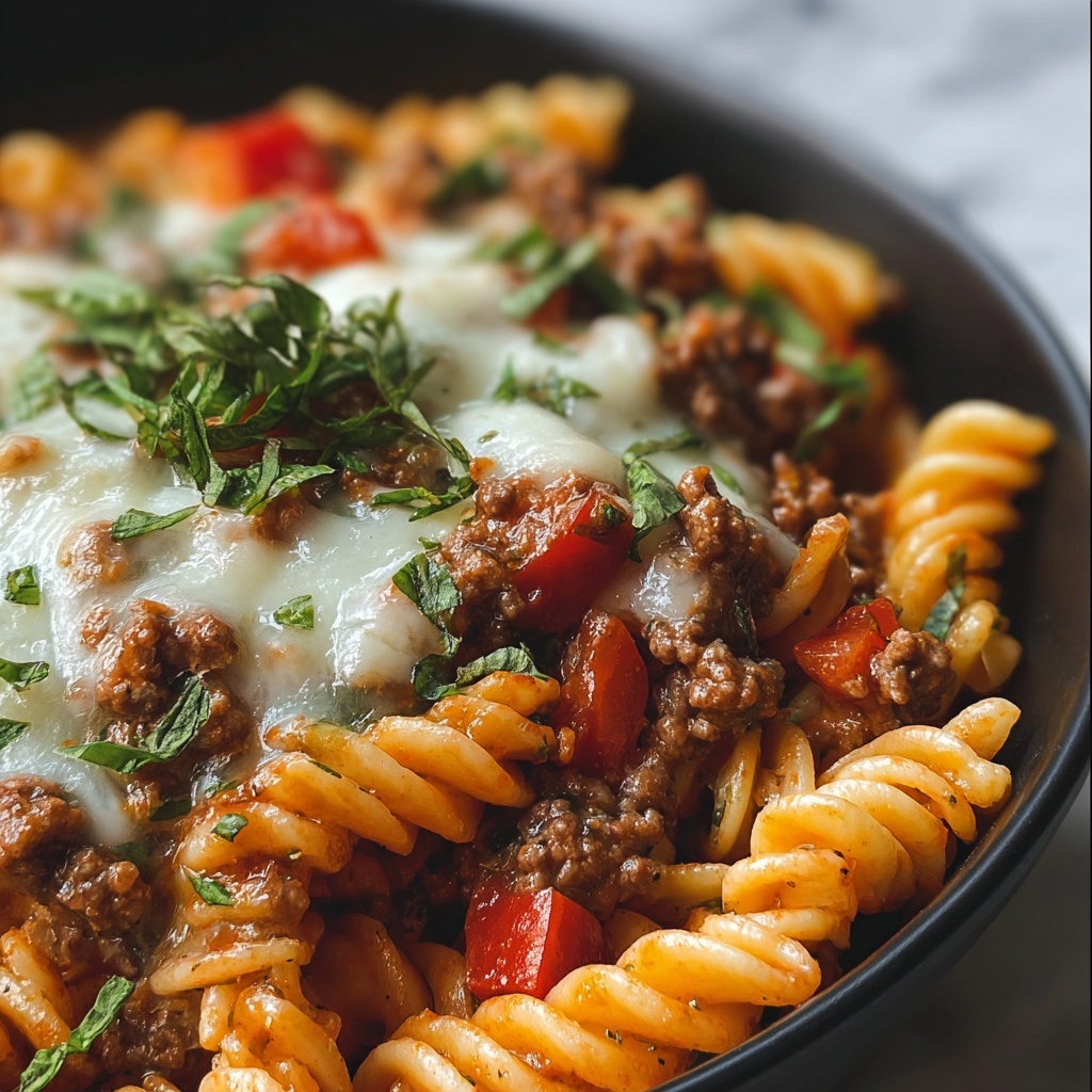 Cheesy Beef Pasta Recipe - Recipe Image