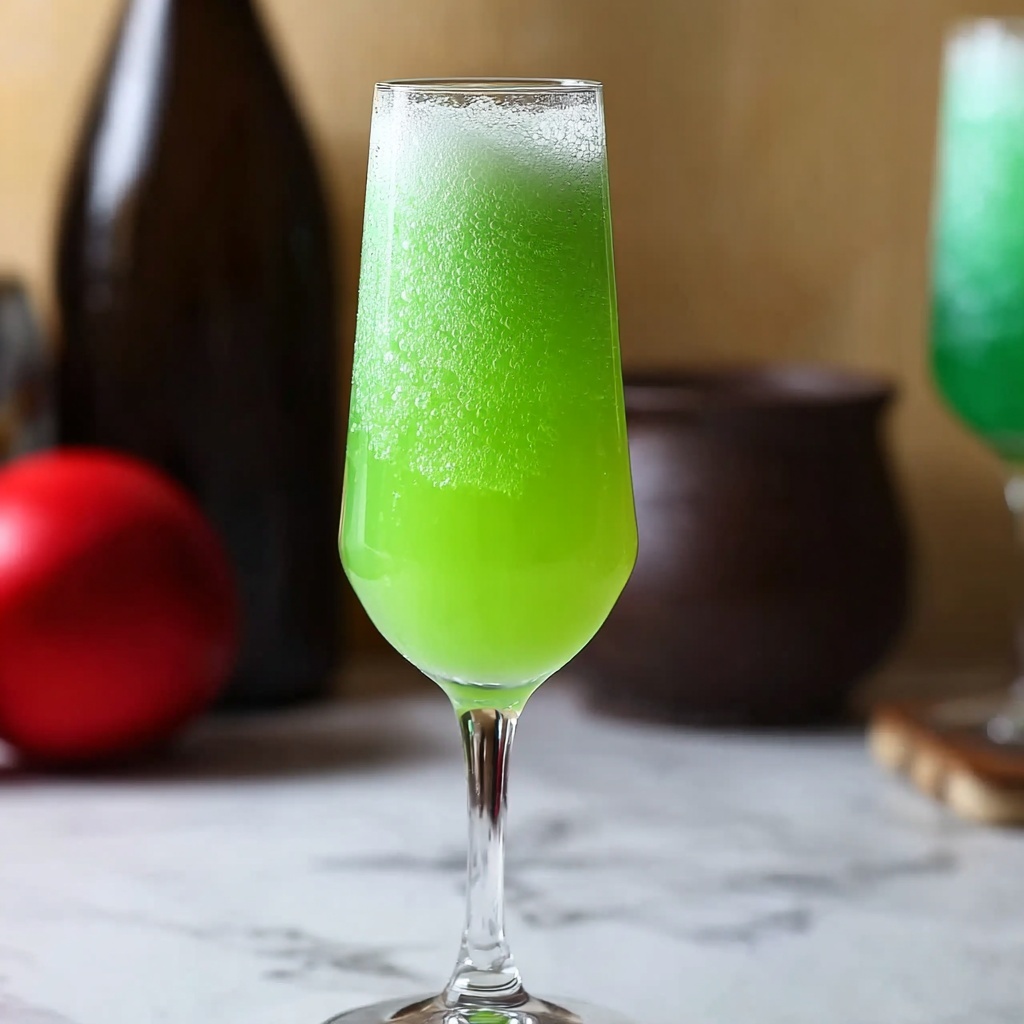 Grinch Mimosa: The Festive Cocktail That Steals the Show Recipe - Recipe Image