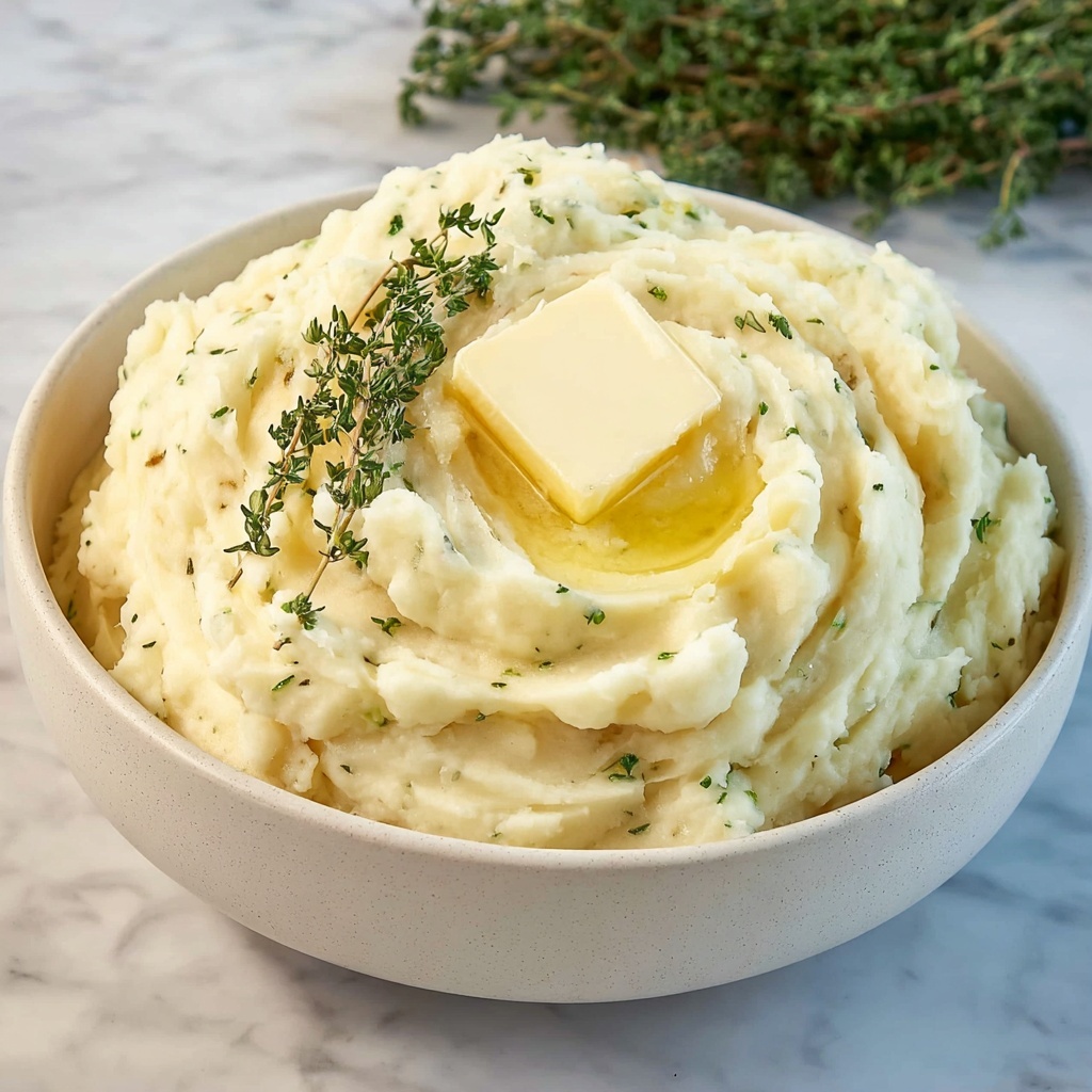 Crockpot Mashed Potatoes with Fresh Herbs and Cream Cheese Recipe - Recipe Image