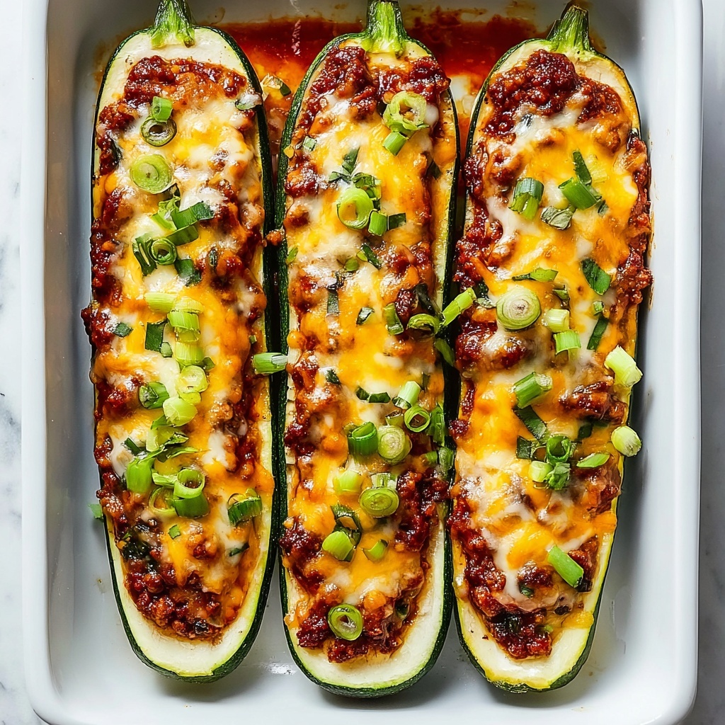 Cheesy BBQ Chicken Stuffed Zucchini Boats Recipe - Recipe Image