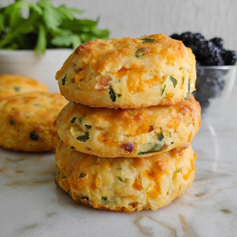 Breakfast Protein Biscuits with Spinach, Cheddar, Ham, and Sun-Dried Tomatoes Recipe
