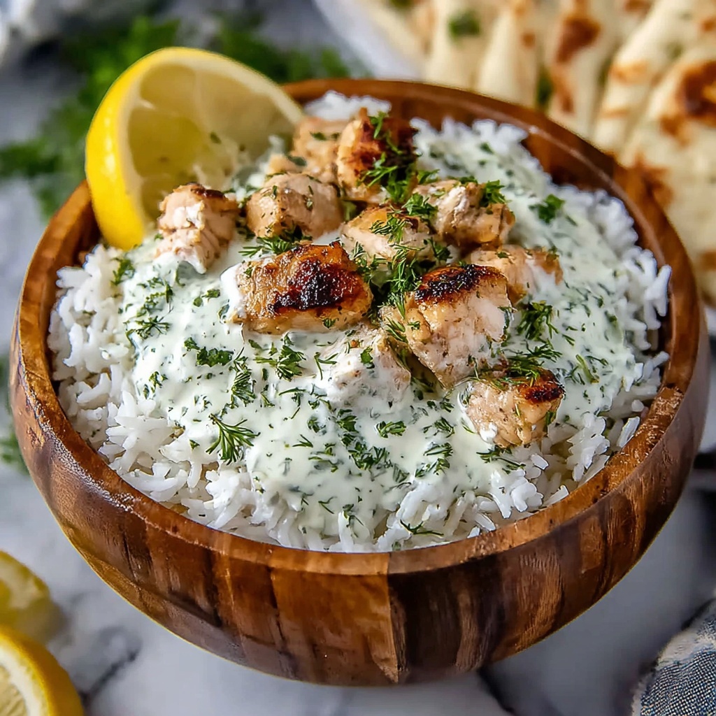 Dump-and-Bake Chicken Tzatziki with Rice Recipe - Recipe Image