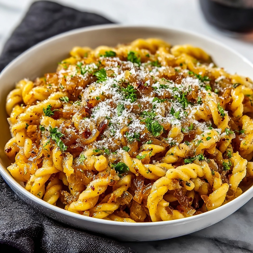 One Pot French Onion Pasta: Easy, Creamy Recipe Inside! Recipe - Recipe Image