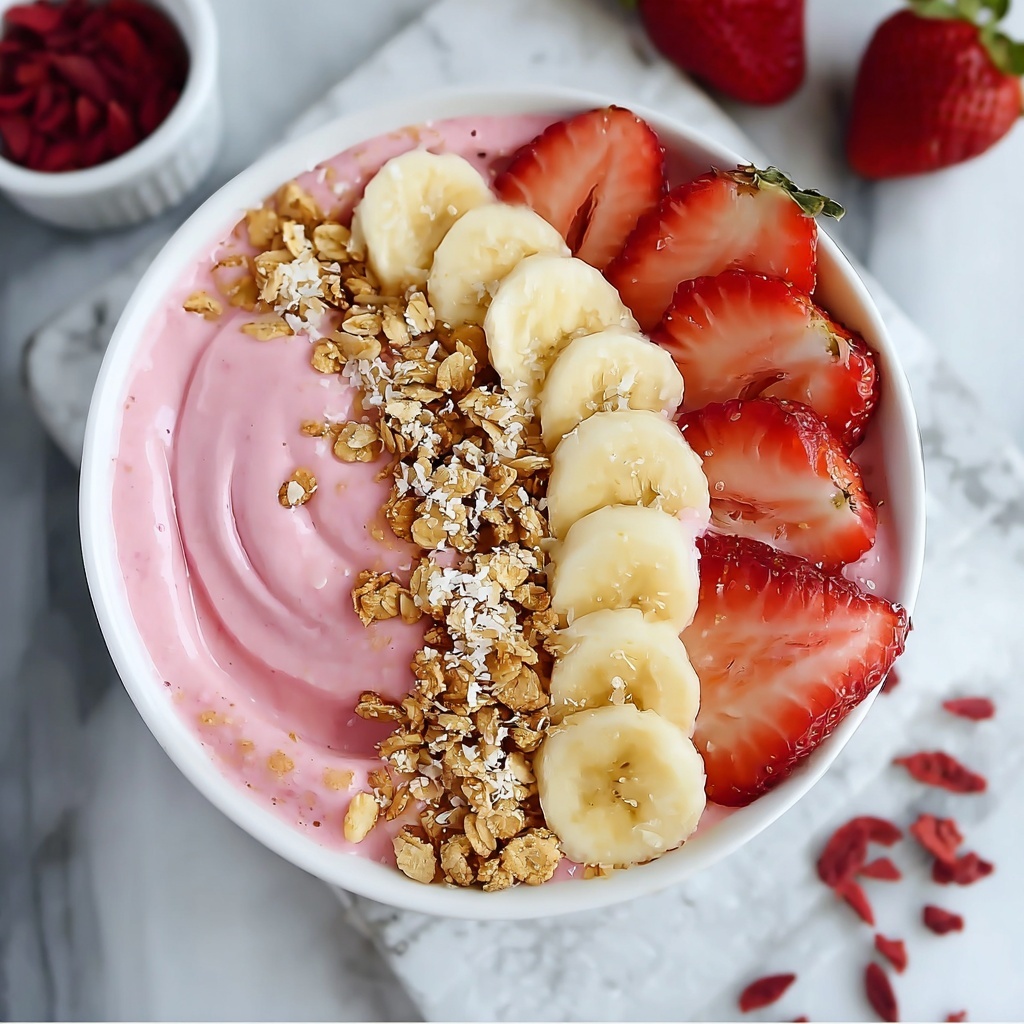 Strawberry Banana Smoothie Bowl Recipe - Recipe Image