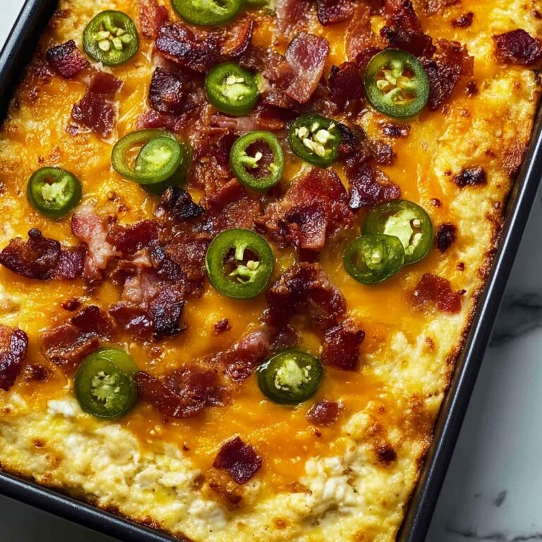 Cauliflower Jalapeno Popper Casserole Recipe