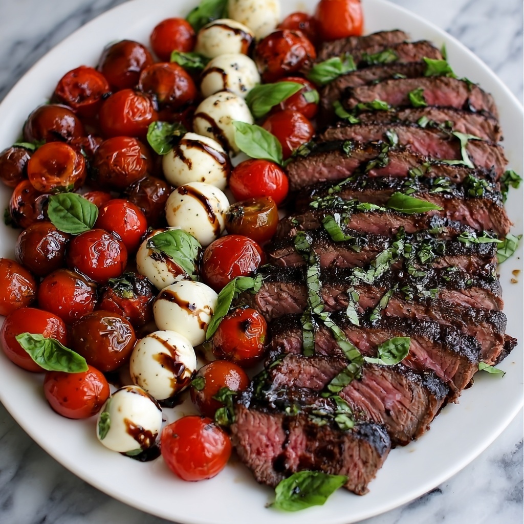 Balsamic Caprese Grilled Flank Steak Recipe - Recipe Image