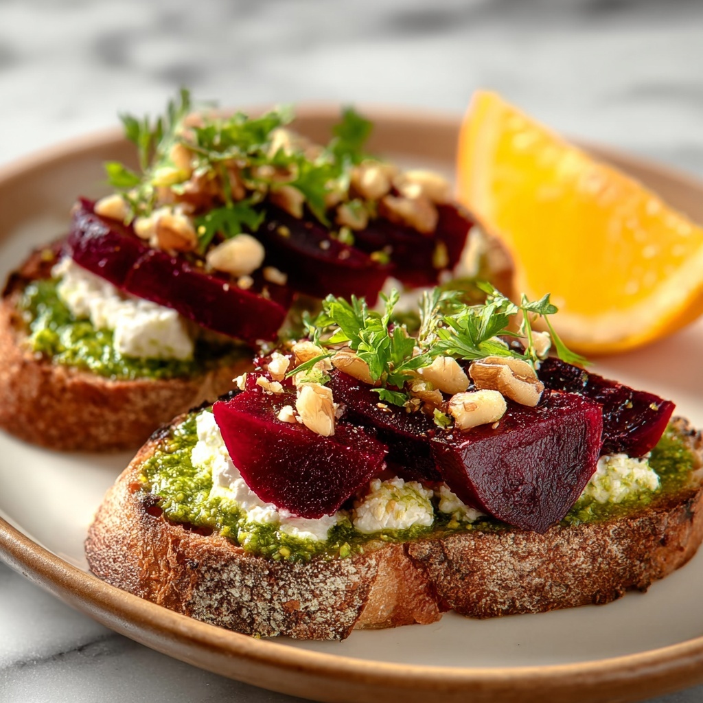 Roast Beetroot & Orange Bruschetta: A Vibrant Delight Recipe - Recipe Image