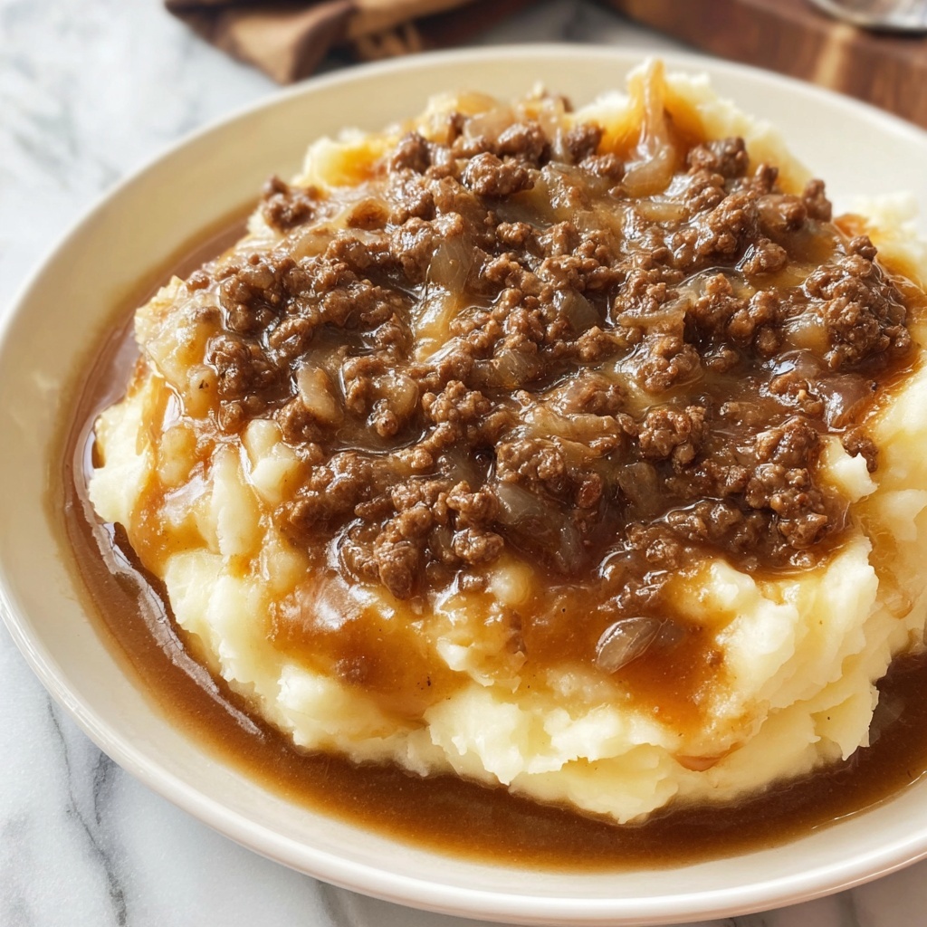 Ground Beef Gravy with Mashed Potatoes Recipe - Recipe Image