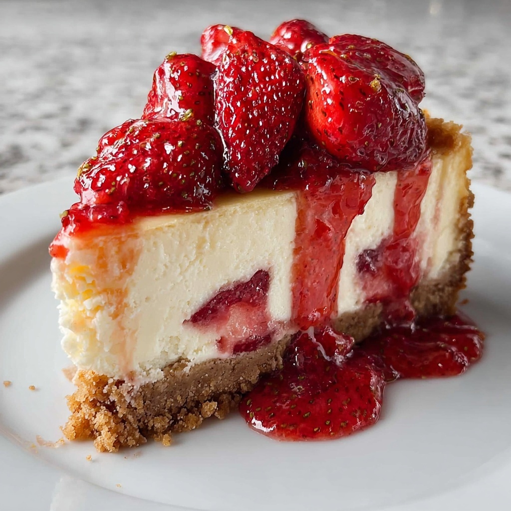 No Bake Strawberry Cheesecake: 5 Easy Steps to Delight Recipe - Recipe Image