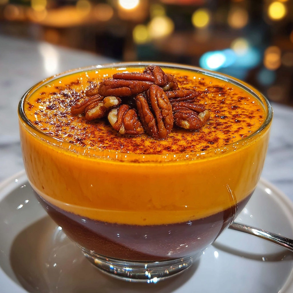 Spiced Pumpkin Mousse with Candied Pecans Recipe - Recipe Image